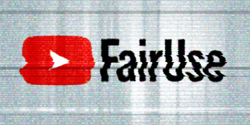 Staticky image of the YouTube play symbol and the words Fair Use